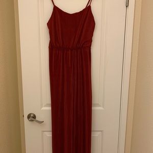 Red Wide Leg Jumpsuit
